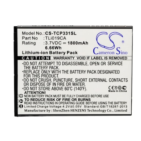 Bsc Preferred TCL P331M Mobile Phone Replacement Battery CS-TCP331SL
